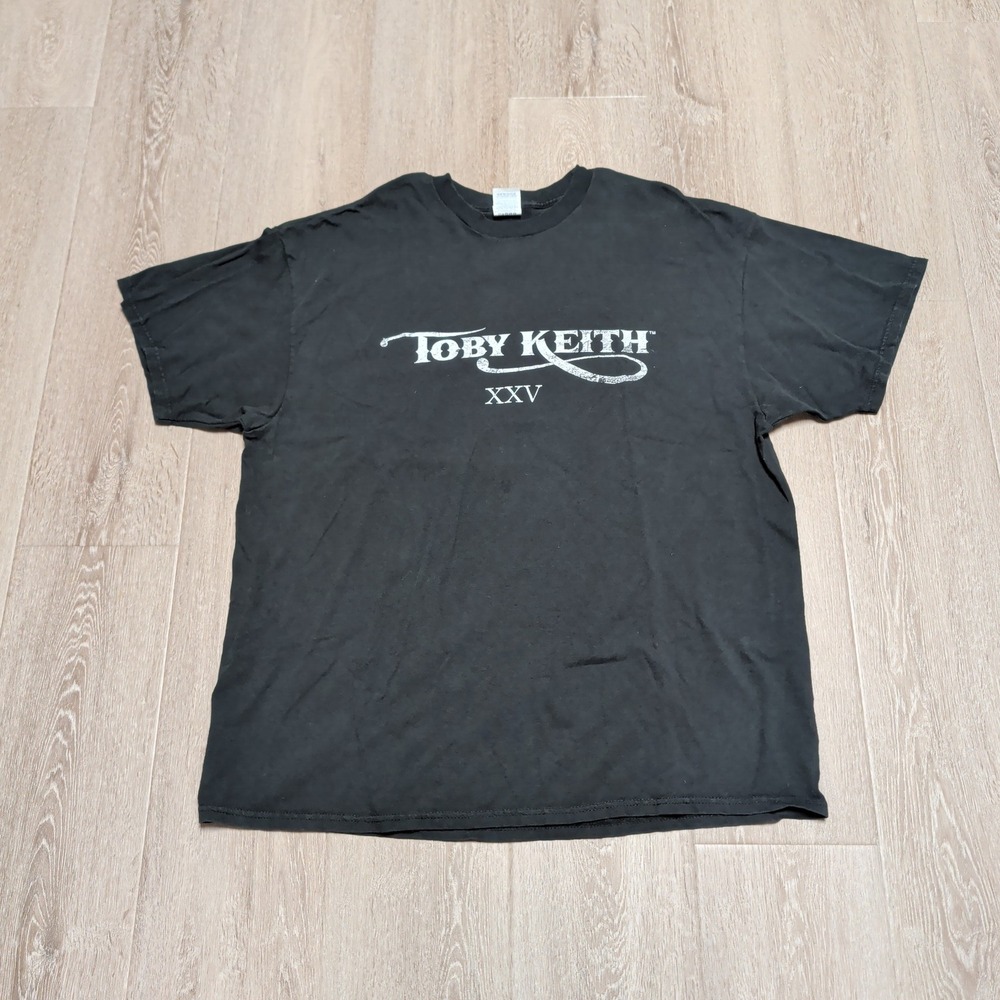 Toby Keith XXV Never Apologize Being Patriotic T-Shirt‎ Mens 2XL Black Delta USA